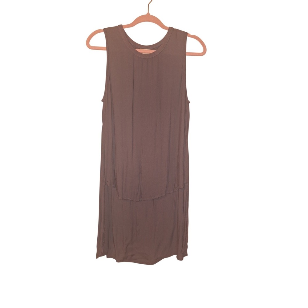 Anthropologie Cloth and Stone‎ Charcoal Gray High Low Hem Size Medium Tank Top